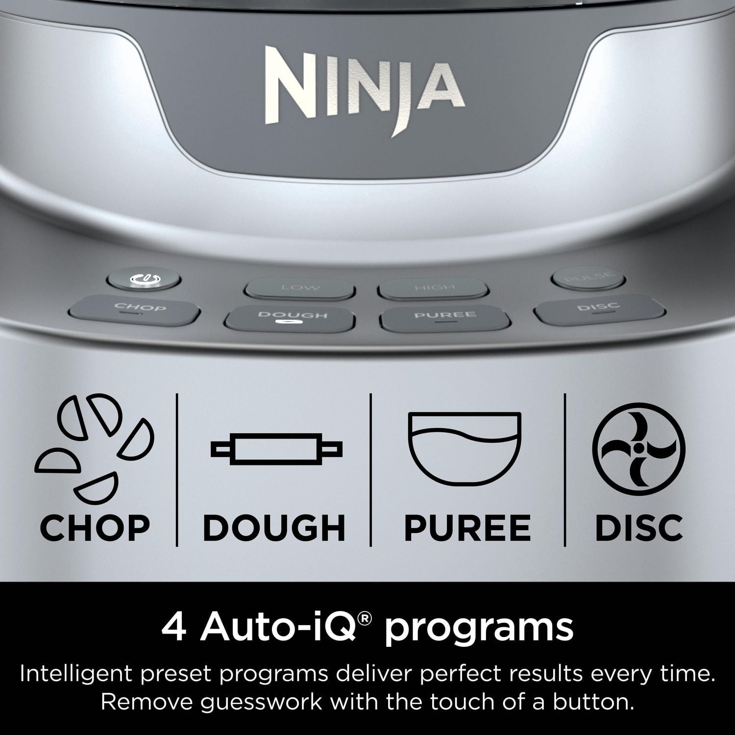 Ninja NF700C Professional XL Food Processor with Auto-iQ, Slicing and Shredding Disc, 1000-Watts, Silver