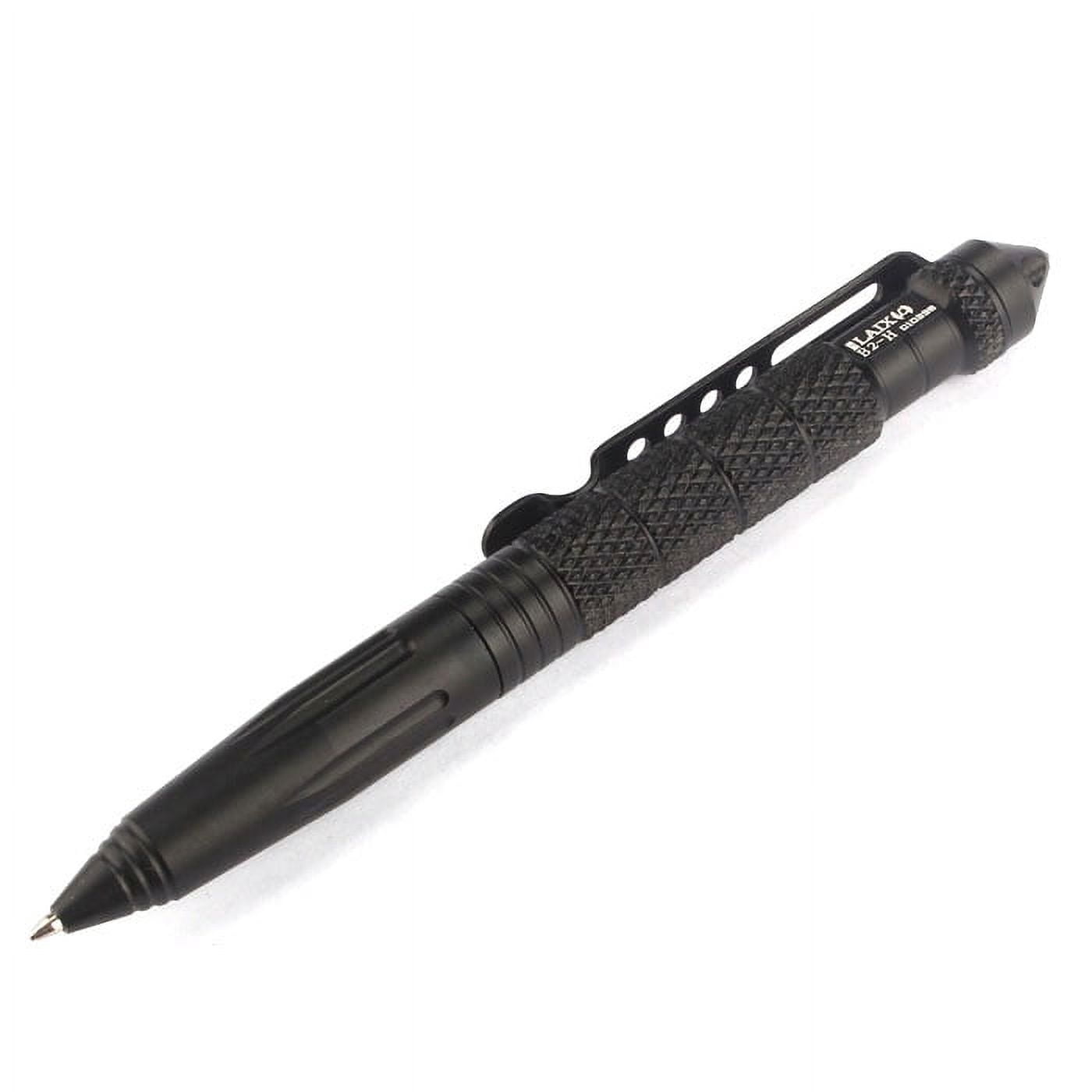 WIFKLSIIPG Multipurpose Aluminum Tactical Pen Emergency Glass Breaker Tool Black