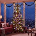 thumbnail image 2 of DEXTRUS 6.5 ft Pre-Lit Artificial Christmas Tree with Crystal Decor, PE ＆ PVC 900 Tips, 500 Lights, Aspen Fir Christmas Tree with Remote Control, Christmas Decor for Home, Office, Green, 2 of 10