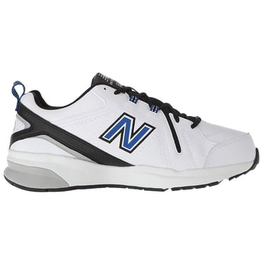 New Balance Men's 608 V5 Casual Comfort Cross Trainer, White/Team Royal, 11.5 W US