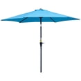 thumbnail image 1 of Outsunny Parasol de Terrasse Rond 8,5 Pi en Aluminium Bleu, 1 of 10