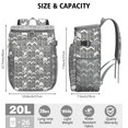 thumbnail image 2 of Retro Insulated Cooler Backpack - 20L Soft Cooler Bag, Tribal Patterns for Beach & Picnic, 2 of 6