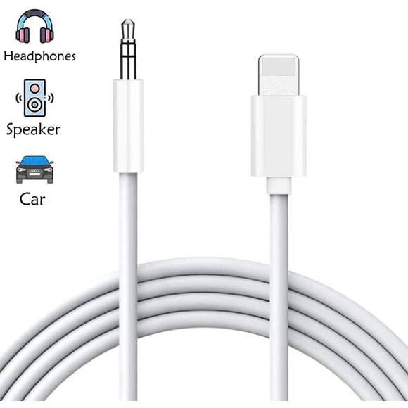 Aux Cable Car For Iphone 7 Headphone Adapter 3.5mm Aux Cable Compatible With Iphone 8 / 8plus / X / Xr / Xs Accessories Audio Cable To Car / Home Stereo & Headphones, Car Radio Supports 3ft 1m