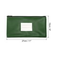 thumbnail image 2 of Unique Bargains Zipper Leatherette Money Deposit Bags with Clear Window, Green, 3 Count, 2 of 6