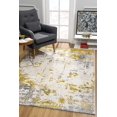 thumbnail image 1 of homeroots home decor 390511 8’ x 11’ Gold and Gray Abstract Area Rug, 1 of 1