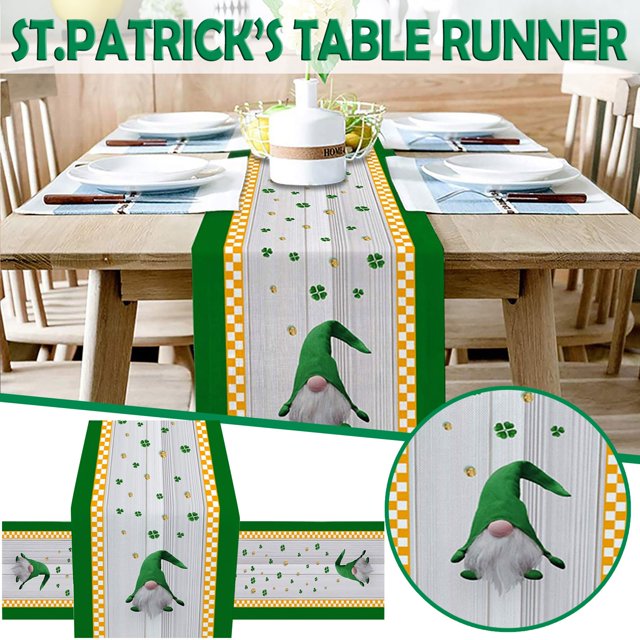Jusqu'à 65 % de Rabais sur le Chemin de Table Imprimé SMihono pour la Saint-Patrick pour les Fêtes de Famille