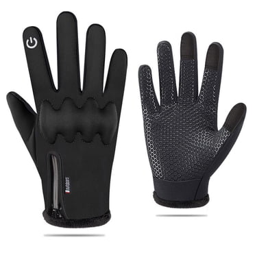 Jsaierl Gants d'Hiver Chauds pour Hommes Femmes Gants Tactiles Imperméables Gants de Conduite Coupe-Vent Gants de Cyclisme Course