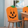 thumbnail image 2 of CEHVOM Halloween Seater Back Pumpkin Chair Cover Room Decoration Protector Dining Chair, 2 of 8