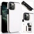 thumbnail image 1 of Merlin Leather Flip Wallet Case Card Holder Phone Back Cover for iPhone 12 Pro Max (White), 1 of 8