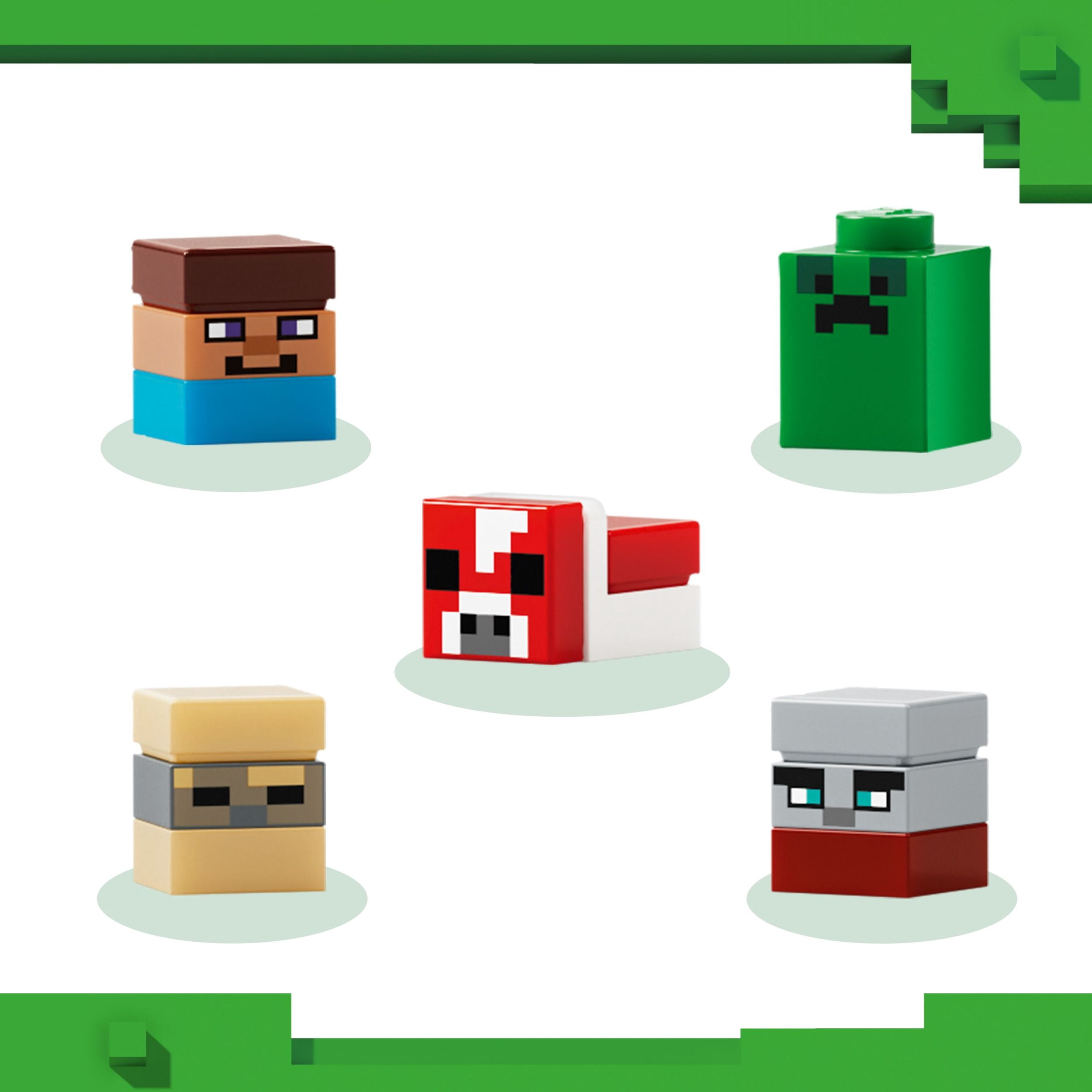 LEGO Minecraft Biomes Miniatures, Art Inspiré des Jeux Vidéo, Ensemble de Construction 21589
