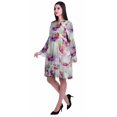 thumbnail image 3 of Moomaya Robe d'Été Fluide à Manches Longues Imprimée pour Femmes, Longueur Genou, Évasée, 3 of 6