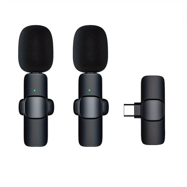 Professional Wireless Lavalier Microphone Plug & Play for iPhone iPad Android USB-C Phone Laptop Audio Video Recording Microphone for YouTube / TikTok / Interviews / Vlog Live Podcast