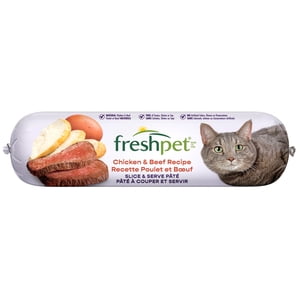 Freshpet Fresh Nourriture pour chats, tranche & Servir le pain de viande, poulet & Recette de boeuf, 454 g.