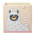 thumbnail image 1 of 3 Sprouts Children's Foldable Fabric Storage Cube Soft Toy Basket, Llama, 1 of 5