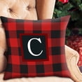 thumbnail image 1 of Yhmxh Pillow Covers Throw Pillow Covers Pillow Protector Twenty Six Letters Christmas Pillowcase Peach Skin Print Cushion Cover Plaid Cushion Pillowcase Peach Skin Pillowcase, 1 of 3