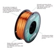 thumbnail image 2 of Amdohai eSUN 3D Printer Silk Shiny PLA Filament 1.75mm Metalic Silk Gold /Silver /Copper Filament Dimensional, 2 of 8