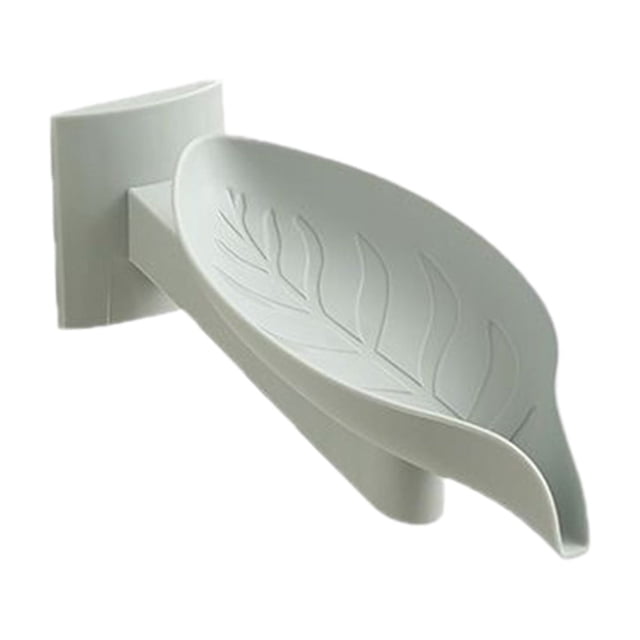 Porte-savon en Forme de Feuille Mural Réglable avec Drainage, Porte-Savon Rotatif, Porte-Savon pour Lavabo