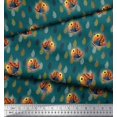 thumbnail image 2 of Soimoi Viscose Chiffon Fabric Feather & Bird Cartoon Fabric Prints by Yard 42 Inch Wide, 2 of 3