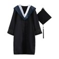 thumbnail image 1 of 1 Ensemble Belle Robe de Graduation Fine Tricotée Uniforme Polyester Élégante Fête de Graduation de Touche pour la Photographie, 1 of 9