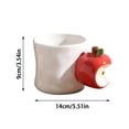 thumbnail image 2 of Glass&Bottle Handmade Ceramic Cup with Irregular Shape and Fruit-Handle for Home Use—Ideal for Tea Microwave Safe Dishwasher Friendly Unique Kitchen, 2 of 7
