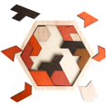 thumbnail image 2 of Hexagon Brain Teaser Puzzle Set with Pattern Blocks, Logic IQ STEM Game for Kids & Adults, Creative Geometry Learning Toy, Montessori Classroom Resource, Travel Gift Idea, 2 of 7