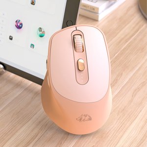 PEONAVET Wireless Mouses Wireless Mouses .4G Wireless and Bluetooth Two Mode Connection Battery Display 5-speed DPI Adjustment Type-C Fast Charging Silent Office Gaming Mouse