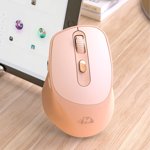 PEONAVET Wireless Mouses Wireless Mouses .4G Wireless and Bluetooth Two Mode Connection Battery Display 5-speed DPI Adjustment Type-C Fast Charging Silent Office Gaming Mouse