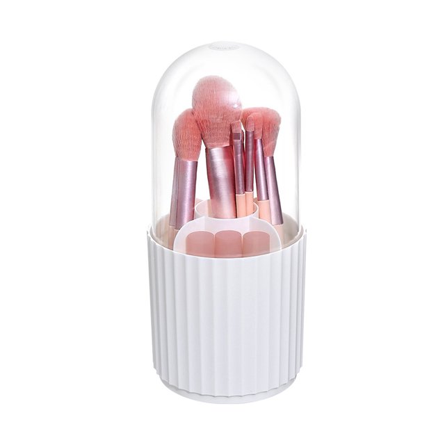 CSChome Porte-Stylo Porte-Pinceaux de Maquillage : Grande Capacité Transparente Étui Multi-Compartiments pour Pinceaux
