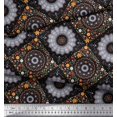 thumbnail image 2 of Soimoi Poly Georgette Fabric Floral Mandala Print Fabric by The Yard 52 Inch Wide, 2 of 3