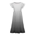 thumbnail image 4 of Plebaso Robes d'Été Décontractées pour Bébés Filles à Manches Volantées, Col Rond, Couleur Unie, Robe à Volants, Vêtements de Mode pour Filles, 4 of 5