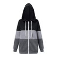 thumbnail image 3 of Chandails à Capuche Zippés pour Femmes Rabais de 50 % en Liquidation Mode Décontractée à Agencement de Couleurs Chandail à Capuche à Manches Longues Veste, 3 of 5