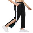 thumbnail image 4 of Women Sweatpants Side Split Snap Button Joggers Tear-Away Workout Pants, 4 of 6