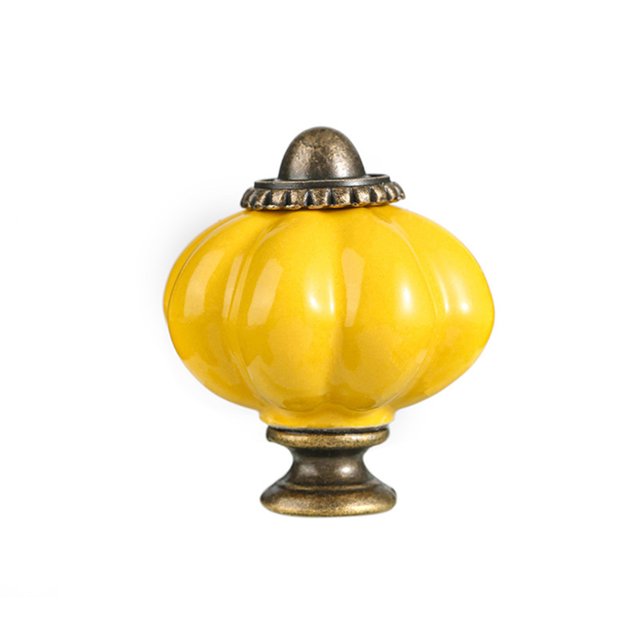 Decodeary Practical Pumpkin Kitchen Handles For Cabinets And Drawers Not Easy To Rust Golden yellow