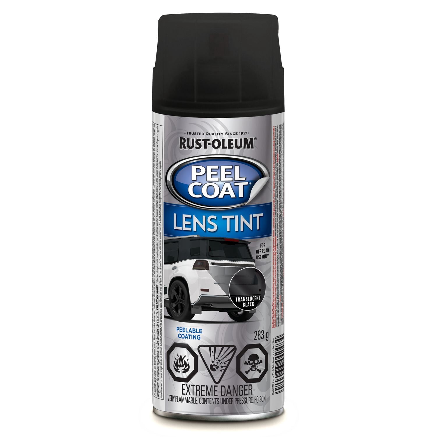 Rust-Oleum Peel Coat Spray Peinture Teinte Lentille Noire 283grams