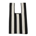 thumbnail image 1 of Striped Lady Top-handle Bags Fashion Knit Wrist Tote Portable for Work (Style 5), 1 of 10