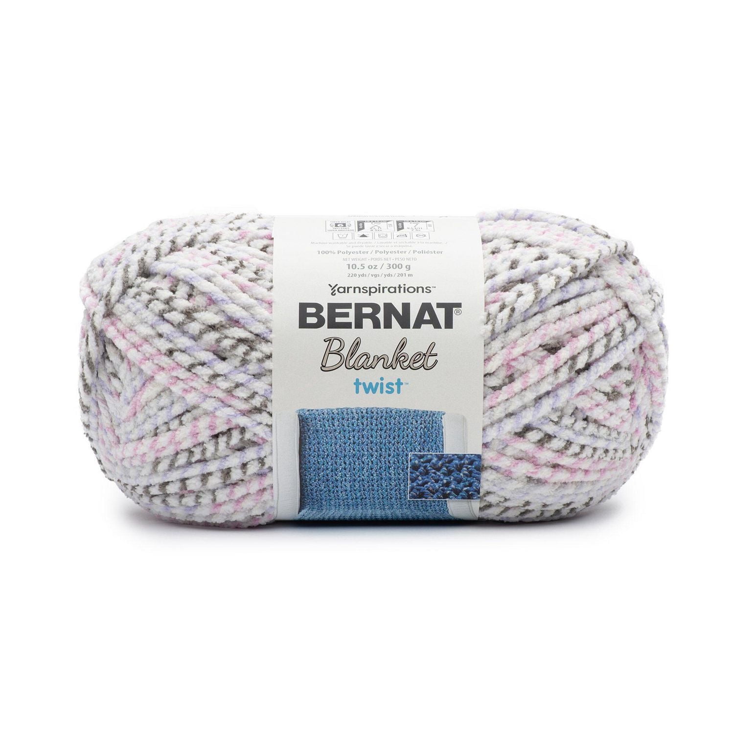 Bernat® Fil Couverture Twist™, Polyester #6 Super Volumineux, 10,5oz/300g, 220 Yards