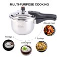 thumbnail image 3 of Stainless Steel Pressure Cooker, 2L/3L/4L/5L/6L Fast Cooking Mini Pressure Canner, Thickened Rice Cooker with Spring Valve  Devices for Gas Stove & Induction Cooker, 3 of 7