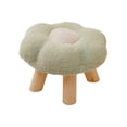 thumbnail image 2 of Small Foot Stool Sofa Footstool Multipurpose Comfortable Flower Shape Cartoon Ottoman Under Desk For Bedroom Playroom Bedside Porch Entryway Green, 2 of 8