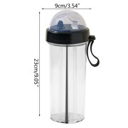 Renjiang Water Bottles with Straw 600ml Bottle Plastic Cup Transparent Matte Portable Not Easy To Break Water Cup Outdoor Sports Travel Water Bottle Portable Leak-Proof Bike Water Bottle