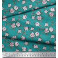 thumbnail image 2 of Soimoi polyester Crepe Fabric Leaves & Rose Floral Printed Fabric 1 Yard 42 Inch Wide, 2 of 3