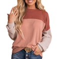 thumbnail image 1 of Bmisegm Femmes Col Montant Manches Longues Sweat-Shirt Décontracté à Fermeture Éclair Rouge TTG, 1 of 5