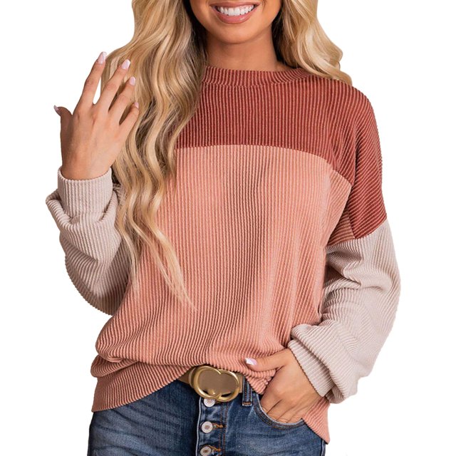 Bmisegm Femmes Col Montant Manches Longues Sweat-Shirt Décontracté à Fermeture Éclair Rouge TTG