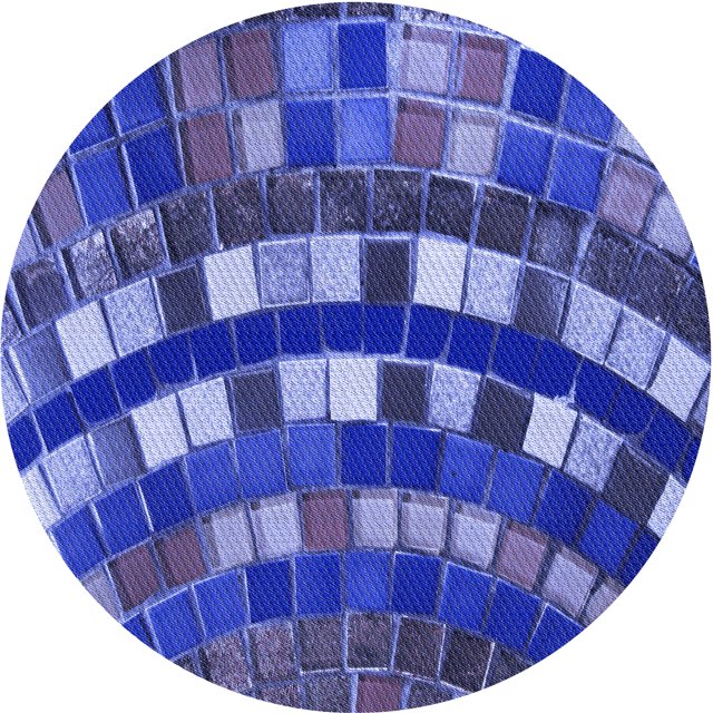 Ahgly Company Tapis d'Intérieur Lavable en Machine Carré Bleu Cobalt Transitionnel, 3 Pieds Carré