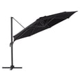 thumbnail image 4 of CorLiving 11.5ft Deluxe Tilting and Rotating Offset Patio Umbrella with Aluminum Frame and Durable Canopy, Black, 4 of 11