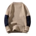 thumbnail image 5 of Men's Winter Wool Blend Sweater Coat Round Neck Pullover Top All Matching Versatile Layering Piece, 5 of 5