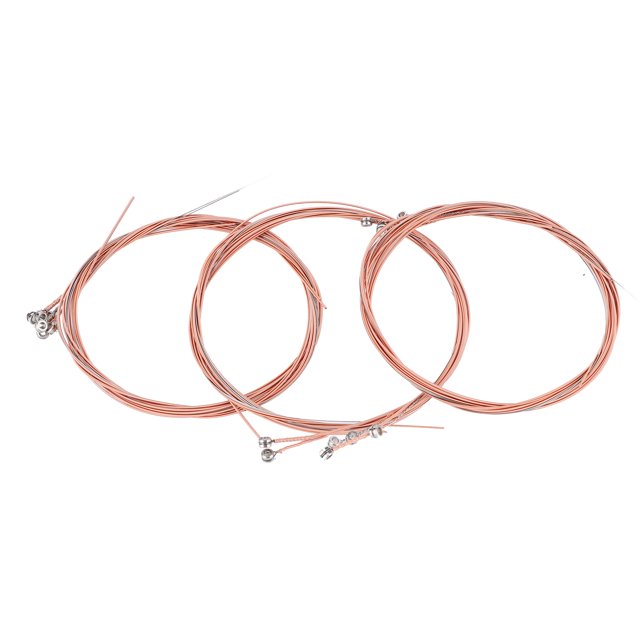 Acoustic Guitar Strings, Steel Universal Practical Replacement Guitar Strings, Anti-rust Classic Guitar For Folk Guitar Acoustic Guitar 3Set Rose Copper Strings