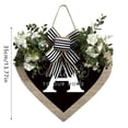 thumbnail image 2 of Door Hanging Decoration for Front Door - Heart Shaped Sign with Last Name Initials Farmhouse Wreath for Exterior 26 Letters Spring Seasonal Outdoor Home, 2 of 4