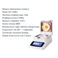 thumbnail image 2 of Moisture Analyzer Balance Meter 0.001g Readability Touch Screen Laboratory Balance 120gx0.001grams, 2 of 6