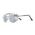 thumbnail image 2 of Lunettes de Soleil Rétro Rondes Steampunk Vintage Monture Métallique Lunettes Lunettes pour Hommes Lentille, 2 of 7