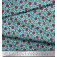 thumbnail image 2 of Soimoi Poly Georgette Fabric Leaves & Rose Floral Print Fabric by Yard 52 Inch Wide, 2 of 3